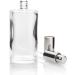 Fantasia Empty Perfume Bottle with Atomizer - 100ml Clear Glass Flakon Refillable Oval Design Silver Cap - Perfect for DIY Fragrance - Buy Online on GoSupps.com