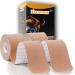 Kinesiology Tape Precut - 2 Rolls 5cmx10M | K Tape Hypoallergenic Waterproof 80 Precut Strips In Total Physio Elastic Sports Tape Pain Relief Adhesive for Muscles Elbow Knee & Shoulder Sports | Skincolor