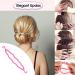 Tail Hair Tools Hair Loop Pull Through Tools Hair Braiding Tools with Hair Elastics Hair Plaiting Rat Tail Comb Bands Remover and Hairpin Hair Updo for Girls Women French Hair Styling Pink - Buy Online on GoSupps.com
