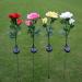 Solar Lawn Light 1 Pc 3 Heads Solar Rose Flower LED Outdoor Waterproof Light for Garden Yard Decoration 4color - Buy Online on GoSupps.com