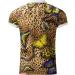 BEUU Mens Leopard Print Zipper Polo Golf Shirt - Summer Short Sleeve Sports Top for Work - Khaki Large - Buy Online on GoSupps.com
