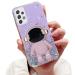 Tivenfezk Nadoli for Samsung Galaxy A32 4G astronaut Hidden Stand Shell caricature glitter stand soft silicone bling transparent protective cover samsung galaxy a32 4g purple