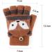 Kids Puppy Flip Top Half Finger Gloves - Fox/Red | Ages 3-8 Yrs - Buy Online on GoSupps.com