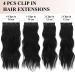 Clip In Extensions Black 50cm - 200g Real Hair 4 Part Set | Long Curly Hair Extensions for Women - Buy Online on GoSupps.com