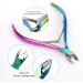 Mwoot Stainless Steel Cuticle Nipper Set - 3 Piece Triangle Peeler, Remover, and Cutter for Fingernails and Toenails - Chameleon - Buy Online on GoSupps.com