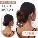Claw Messy Bun Hairpieces Wavy Curly 75G Thick Hair Chignon Tousled Updo Doughnut Hair Bun Synthetic Ponytail Dark Grey - Buy Online on GoSupps.com