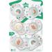 Tommee Tippee Nighttime soother 18-36 months 6 pack of glow in the dark soothers with symmetrical silicone baglet Blue Night - Buy Online on GoSupps.com