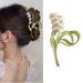 Lily of The Valley Flower Hair Clips  Non-slip Large Metal Hair Clip  Elegant Orchid Hair Clip  Flower Fashion Hair Accessories for Numerous Categories of Hair (pink)