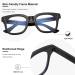 Madison Avenue Blue Light Filter Glasses for Women - Oversized Metal Frame Computer Glasses - Buy Online on GoSupps.com