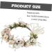 Holibanna Wreath Flower Hair Band Photo Props Headpiece for Women Retro Leaves Women Floral Boho Wedding Decor Garland Wedding Headdress Headband Fabric Travel European and American White One Size White - Buy Online on GoSupps.com