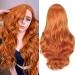 Colorfulpanda Long Wavy Orange Ginger Wig for Women - Realistic Synthetic Hair for Everyday and Halloween Parties - Buy Online on GoSupps.com