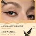 Eyebrow Pencil 2 in 1 Dual-ended Liquid Eyebrow Pen Waterproof & Long Lasting Smooth Liquid Eyeliner Pen Four-tip Brow Pencil for Women Makeup Black - Buy Online on GoSupps.com