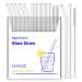 HeykirHome 10-Pack Disposable Glass Straw,Size 8.5''x10 MM,Including 5 Straight and 5 Bent with 2 Cleaning Brush- Perfect For Smoothies, Tea, Juice 10Pack+2Brushes