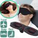Glamza 3D Black Sleeping Padded Eye Mask - 1 Unit | Comfortable & Restful Sleep Guaranteed - Buy Online on GoSupps.com