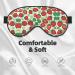 Strawberry Pattern Unisex Sleep Eye Mask - Soft Comfort Shade for Travel Yoga & Shift Work - Black - Buy Online on GoSupps.com