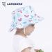 LANGZHEN Beach Sun Protection Hat for Baby Girls - Adjustable Toddler Kids Hat with Wide Brim and Chin Strap - Light Blue - 2-4 Years - Buy Online on GoSupps.com