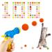 Vyuwast Cat Toy Balls Launcher Toy Balls for Cats Ball Gun with 100pcs Soft Pom Pom Balls Interactive for Indoor Pet Cat Kitty Exercise Training Chasing