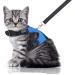 Bella & Balu cat dishes including a leash - sustainable and robust breast dishes with soft inner lining and breathable mesh - for carefree walking (S blue) S blue