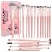 Makeup Brushes, MAANGE 20Pcs Makeup Brush Set Premium Synthetic Foundation Face Powder Blush Concealers Make Up Brushes Sets with Gift Box(Pink)