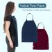 YEARSTAR 2 Pack Adult Bib Apron 27X19 | Adjustable Multipurpose Clothing Protector for Elderly | Washable Reusable | Navy Blue Burgundy - Buy Online on GoSupps.com