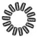 50 Pieces Black Hair Extension Clips - Durable 6 Teeth Silicone Metal Wig Clips for Women - Buy Online on GoSupps.com
