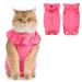 Avont Katzenbody after op relaxation suit clothing modal recovery castration Spay weaning leak protection suit for cat abdominal wounds or skin diseases-S-rosepink Small Rosepink