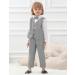 Mint Green Baby Boys Wedding Suit 3pcs Set | Herringbone Tweed Outfit | Christening Clothes | Dark Gray | 12-18 Months - Buy Online on GoSupps.com