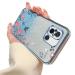 Tivenfezk nadoli glitter diamond case for xiaomi redmi 12 sparkle flower butterfly cell phone cover soft gradient cover frame shiny silicone rhineau etui protective cover xiaomi redmi 12 blue