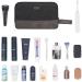 WANDF Men's Hanging Dopp Kit Travel Toiletry Bag - Water-Resistant Vegan Leather Shaving Bag in Black - Buy Online on GoSupps.com