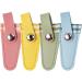 4pcs Leather Scissors Covers Colorful Lattice Scissors Caps Pointed Nipper Sheath Beauty Tool Supplies for Embroidery - Buy Online on GoSupps.com