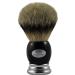 Hans Baier Exclusive shaving brush silver tip real horn dark with metal base size 3