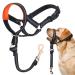 Dog collar no pull dog half with soft upholstery durable stops heavy pulling and simple control on walks including free training instructions S black