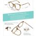 Gaoye Blue Light Blocking Glasses - Retro Round Eyewear Frame for Women Men | GY1688 Black+Tea Leopard+Transparent - Buy Online on GoSupps.com