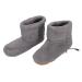 Foot warmer USB warm plush shoes soft and relaxing relieve foot stiffness suitable for the cold winter (gray)