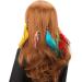 MWOOT 6Pcs Clip In Peacock Feather Hair Extensions for Women - Handmade Bohemian Hippie Hair Clips for Halloween, Carnival, Cosplay & Parties - Buy Online on GoSupps.com
