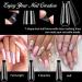 MORGLES Dual Nail Forms Set - 100pcs T Shape Dual Forms Kit for Acrylic and Gel Nail Extensions - Nail Art Clips, Brush Pen, Files Included (10 Sizes) - Buy Online on GoSupps.com