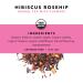 Pinky Up Organic Hibiscus Tea Loose Leaf Rosehip Blend | Caffeine-Free, Calorie & Gluten-Free | 3.2oz Tin - 25 Servings - Buy Online on GoSupps.com