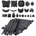 YUENTOEN 20Pcs Leather Stamping Tools Sets - Pressing Punch Sets  Different Shape Quality Saddle Stamp Punch Set Carving Leather Craft Tools for DIY Beginners and Professionals