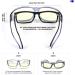 Blue Light Blocking Glasses - AHT Transparent Light Blue Computer Glasses | Fit Over Blue Blocker for Screen Protection - Buy Online on GoSupps.com