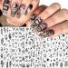 10 Sheets Black White Gothic Nail Art Stickers - Designer 3D Decals for Acrylic Nails - Buy Online on GoSupps.com
