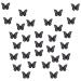 FREEBLOSS 30Pcs Black Butterfly Patches Butterfly Lace Applique Embroidery Double Layers Butterfly Organza Patches Butterfly Lace Trim for Wedding Bridal Dress Sewing Craft DIY Clothes Hair