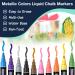 10 Metallic Liquid Chalk Markers - Erasable Pens for Chalkboard, Glass, Blackboard - Washable Window Markers - Includes 10 Metallic Colors - Buy Online on GoSupps.com