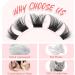 Lash Clusters Kit DIY Extension - Fluffy Cluster Lashes Set for Individual Eyelash Extensions with Glue & Remover by ALICE F - Buy Online on GoSupps.com
