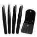 Sularpek 4 Pcs EyebrowsTweezers Professional Tweezers Set Stainless Steel Eyebrow Tweezers with Leather Case Tweezer Set for Ingrown Hair for Eyebrows Plucking for Facial Hair Women & Men