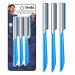 Beard Mustache Straight Edge Razor Mens Beards Edgers Trimmer Shaping Tool Blade Men Eyebrow Shaper Straight Mustaches Edger Angles Replacement Travel Razors Disposable Stainless Steel Straightener
