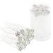 BETITETO Rhinestone Flower Hair Pins - 40 Pcs Crystal Wedding Bridal Accessories (White) - Buy Online on GoSupps.com