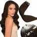 Laavoo micro loop extensions real hair brown extensions real hair microrings 1g/s invisible real hair extensions with microring hair extension real hair extensions dark brown #4 50g 50s 35 cm 3.13micro #4