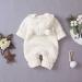 Haokaini Newborn Baby Ear Hooded Knitted Winter Romper Snowsuit 3-6 Months Beige - Buy Online on GoSupps.com