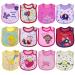 Yafane 12 x Waterproof Baby Bibs Cotton Bandana Drool Bibs Cloth for Ruttino Babies and Children 12 Pieces Girl A