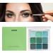Green Eyeshadow - Matte & Glitter Eyeshadow Glitter Green Eyeshadow | 9 Matte Pearlescent Pigmented Eyeshadow Palette - Professional Glitter Eye Makeup & Waterproof - Buy Online on GoSupps.com